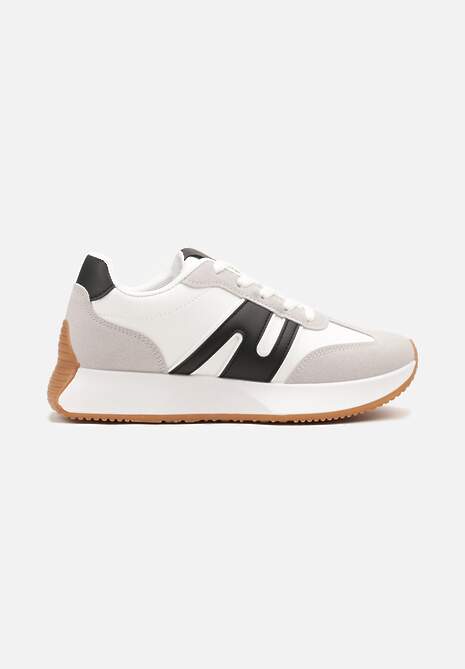 Biało-Czarne Sneakersy Ozdobione Geometrycznym Motywem Dalvisa