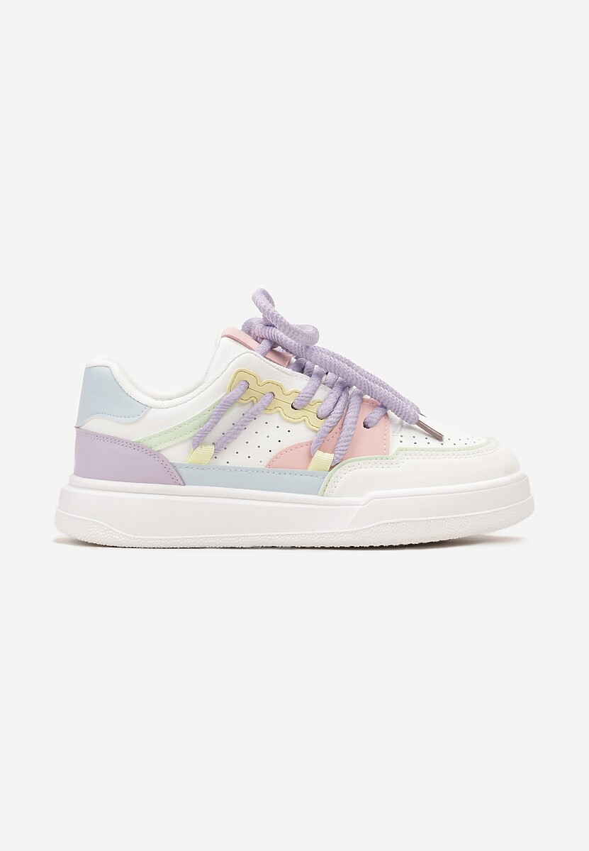 Biało-Fioletowe Sneakersy Sylvena