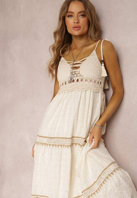 Jasnobeżowa Sukienka Ianina