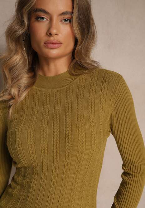 Zielony Golf z Tłoczonym Wzorem Ralinnea