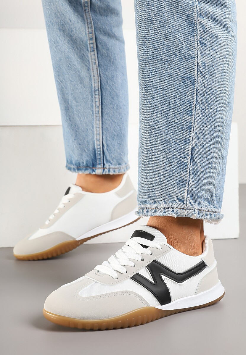Szaro-Czarne Sneakersy Klasyczne Tenisówki Istia