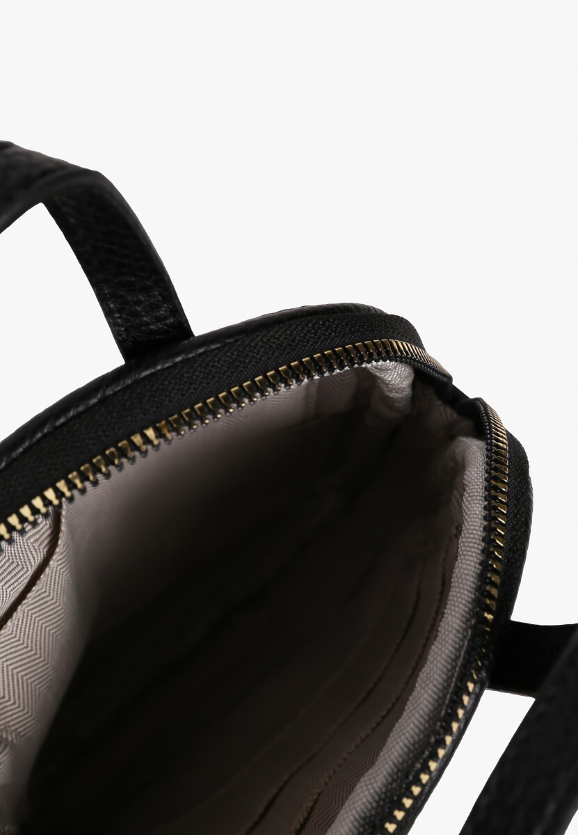 Czarna Torebka z Rączką i Paskiem Mini z Portmonetką Galbia