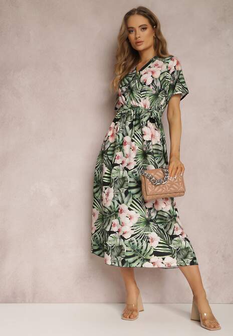 Czarno-Zielona Sukienka Matheisa