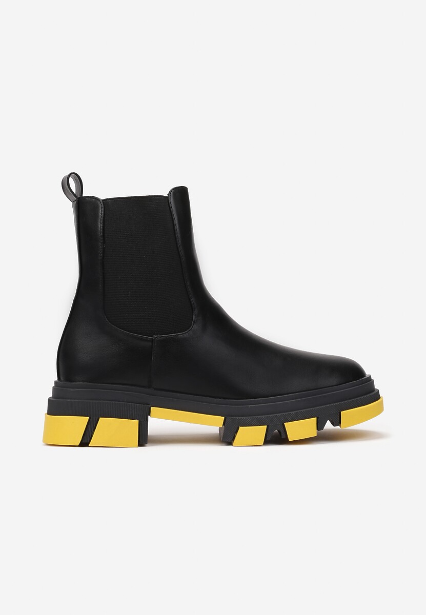 Czarno-Żółte Botki Phenite