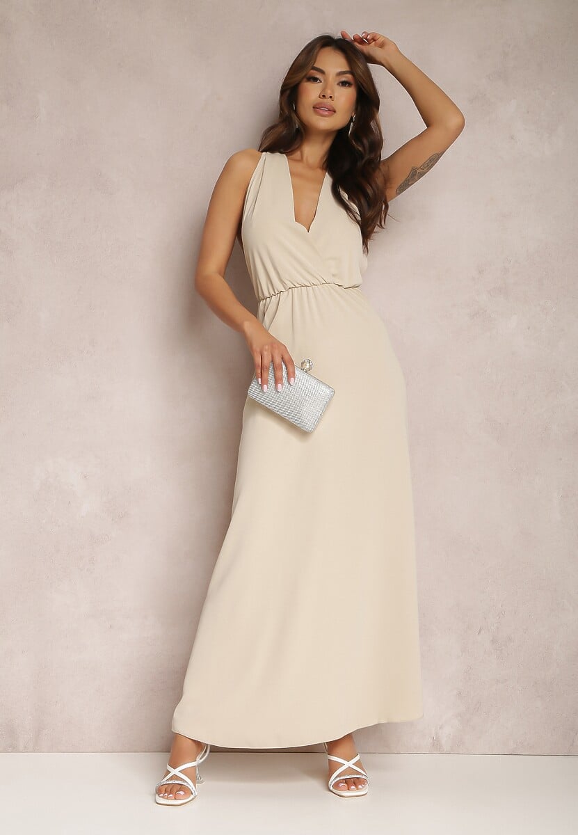 Jasnobeżowa Sukienka Barbamna