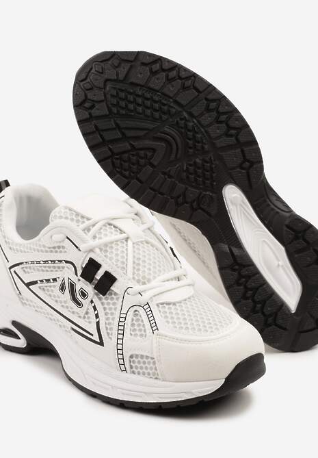 Białe Sneakersy Ozdobione Geometrycznym Motywem Tasoti