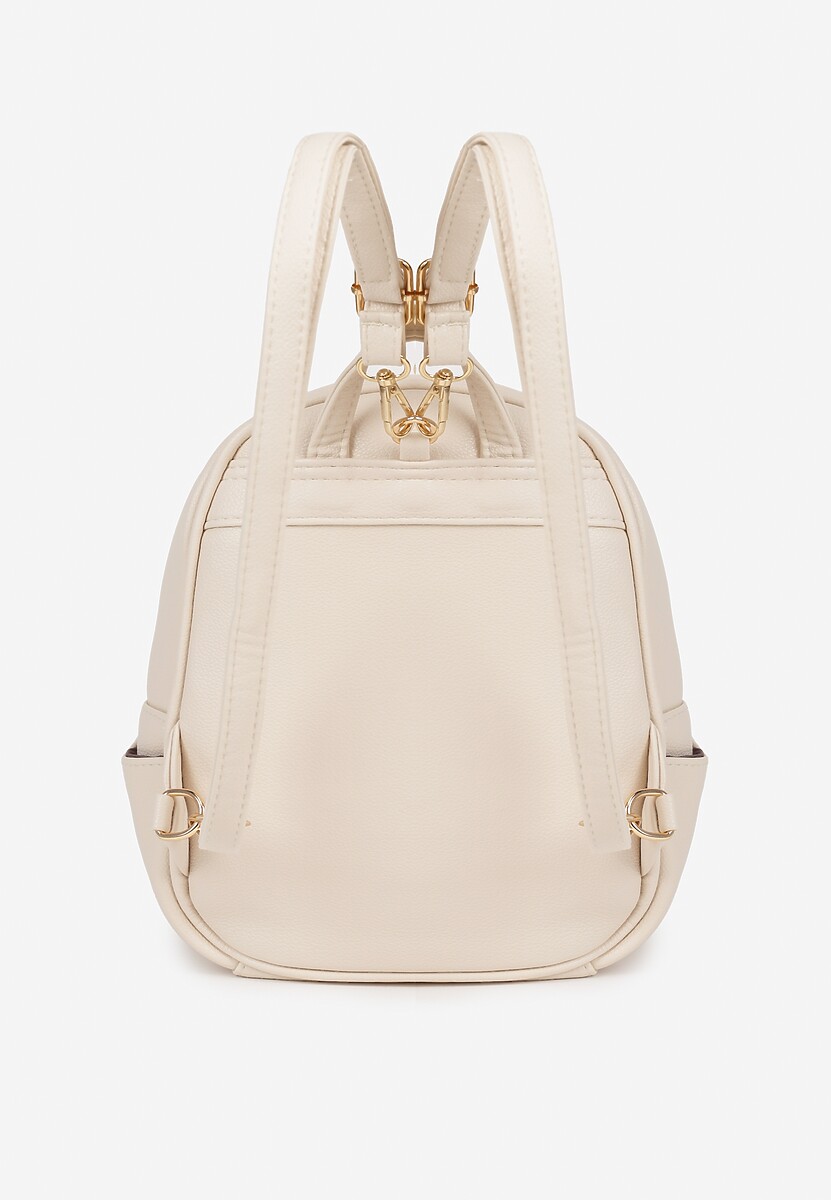 Beżowy Miejski Plecak z Szelkami z Możliwością Odpięcia Milessa