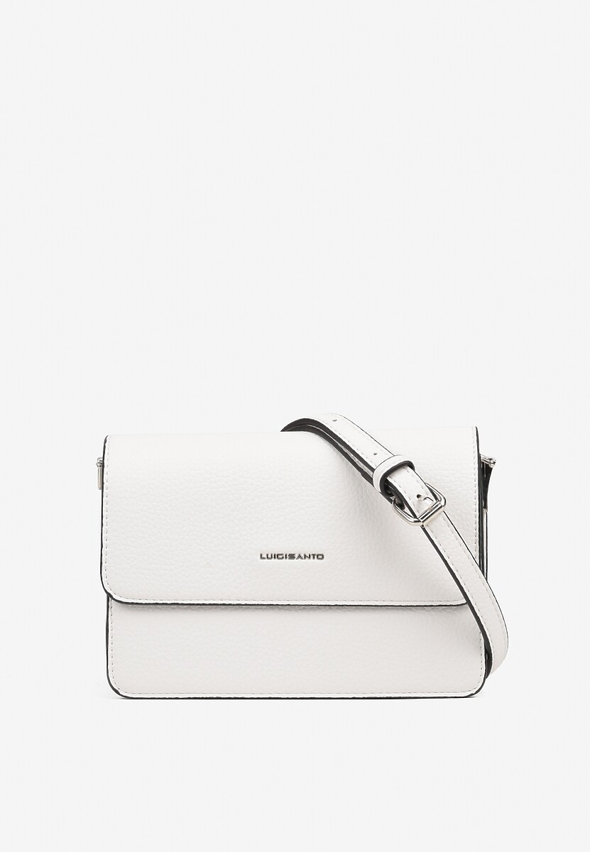 Biała Torebka Dwukomorowa Ozdobiona Suwakiem Davisiae