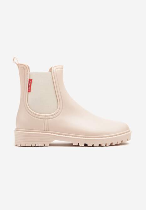 Beżowe Kalosze z Elastyczną Wstawką Erlexia