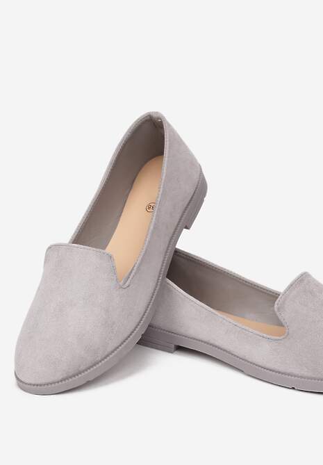 Szare Balerinki Typu Loafersy Daphikaia