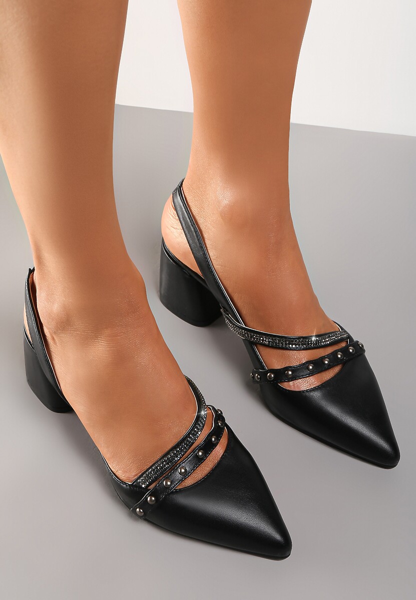 Czarne Sandały Deinare