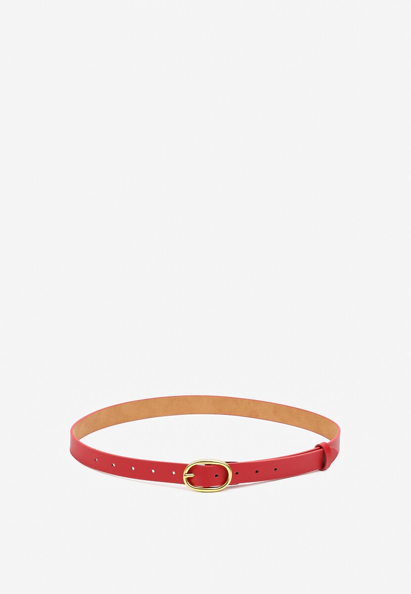 Zielony Casualowy Pasek Wykończony Metaliczną Klamrą Tinaria