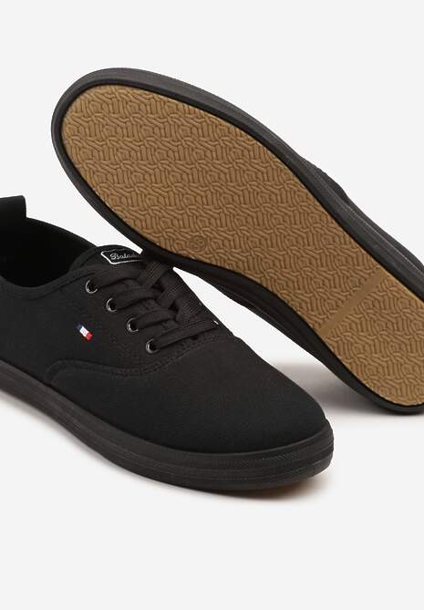 Czarne Basicowe Tenisówki Vices Hallriva