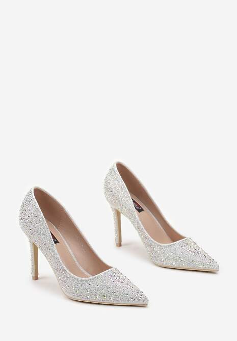 Srebrne Szpilki w Cyrkonie z Noskiem w Szpic Arolia