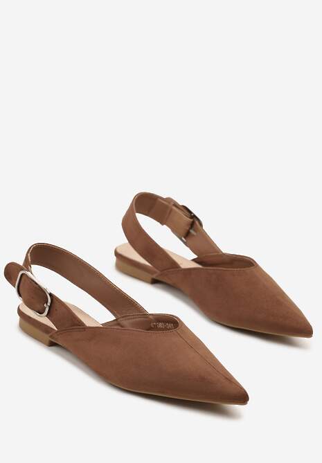 Jasnobrązowe Sandały Vices Typu Slingback z Wkładką ze Skóry Naturalnej Rallora