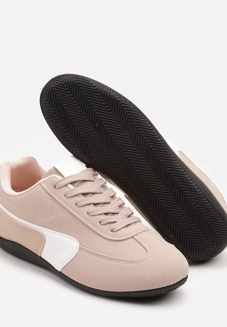 Różowe Sneakersy Typu Klasyczne Tenisówki Zelritia