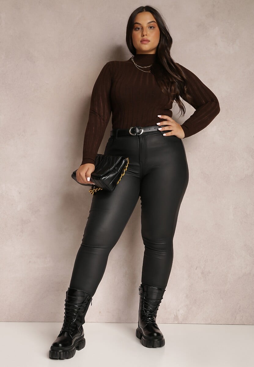 Czarne Spodnie Skinny Zangi