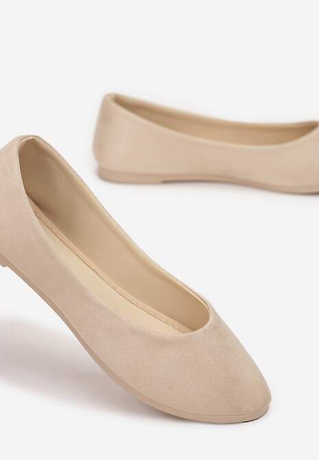 Beżowe Balerinki Rhaenertise