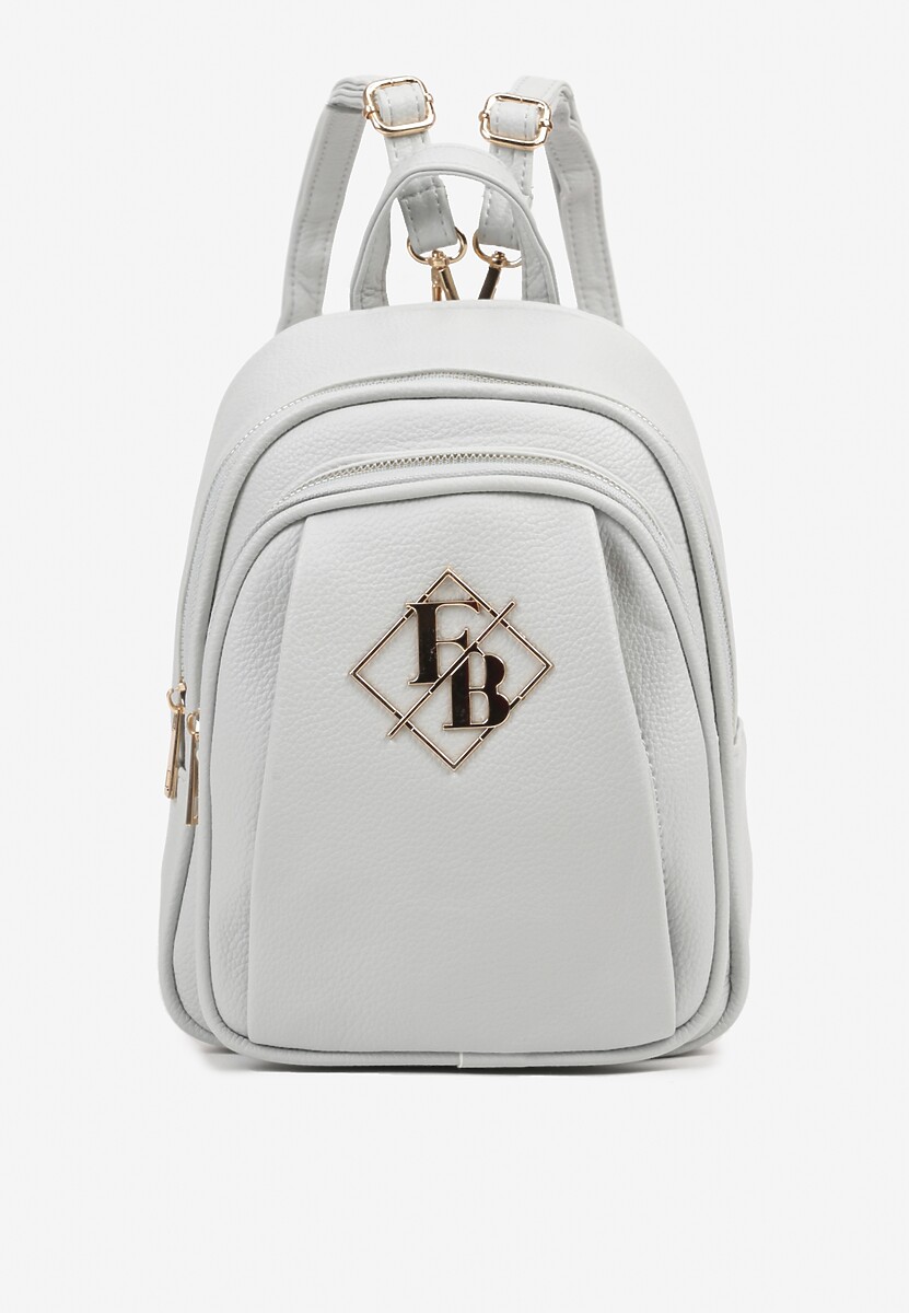 Ciemnobeżowy Trapezowy Plecak Zdobiony Elegancką Aplikacją Nanilia