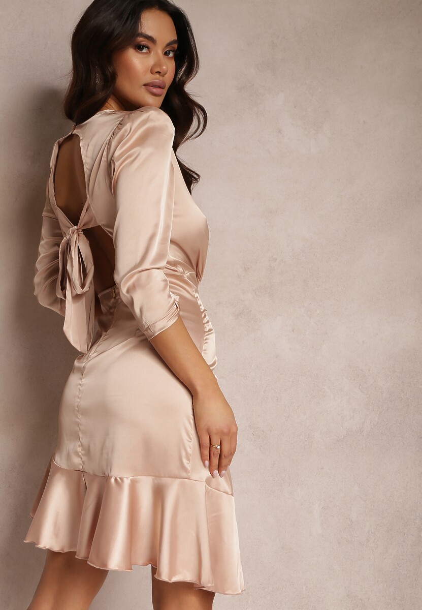 Beżowa Sukienka Periphae