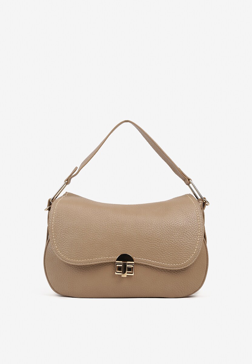 Ciemnozielona Torebka na Ramię Typu Listonoszka z Ozdobą Nerriva