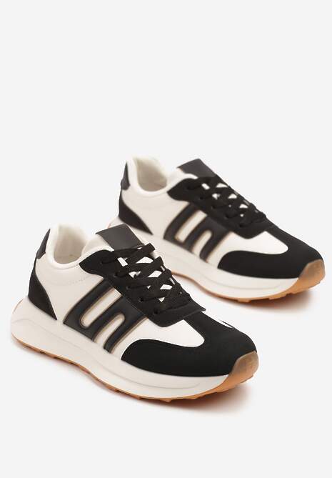 Czarne Sneakersy Ozdobione Geometrycznym Wzorem Eldvisa