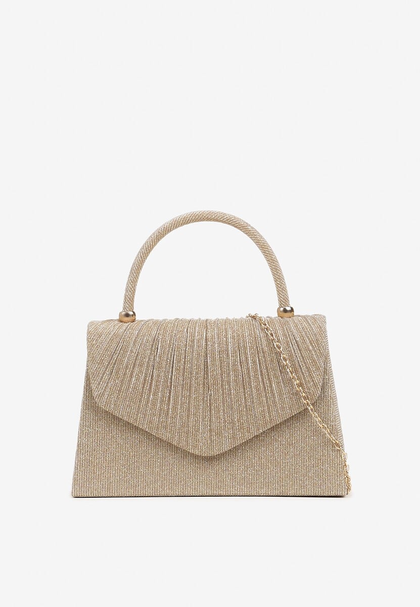 Srebrna Torebka Kopertówka Ozdobiona Metalicznymi Aplikacjami Zarilita