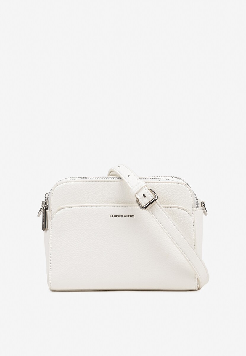 Biała Torebka Typu Listonoszka Ozdobiona Napisem Sonaleia