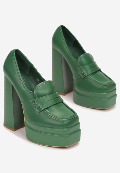 Zielone Czółenka na Wysokim Słupku i Platformie Bayi