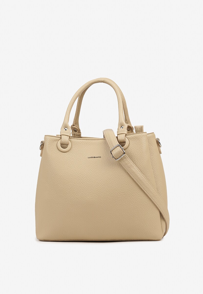 Czarna Torebka Typu Shopper z Paskiem Crossbidy i Rączkami Izenia