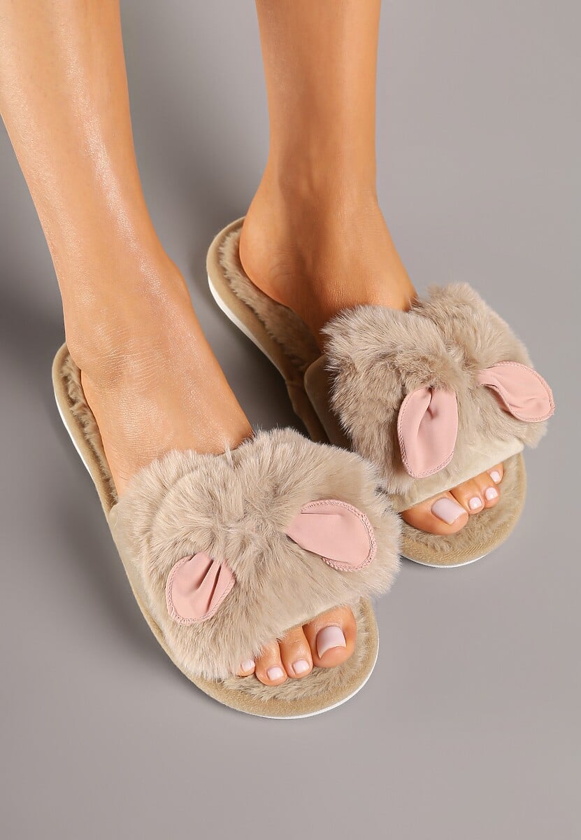 Beżowe Kapcie Tryphadia