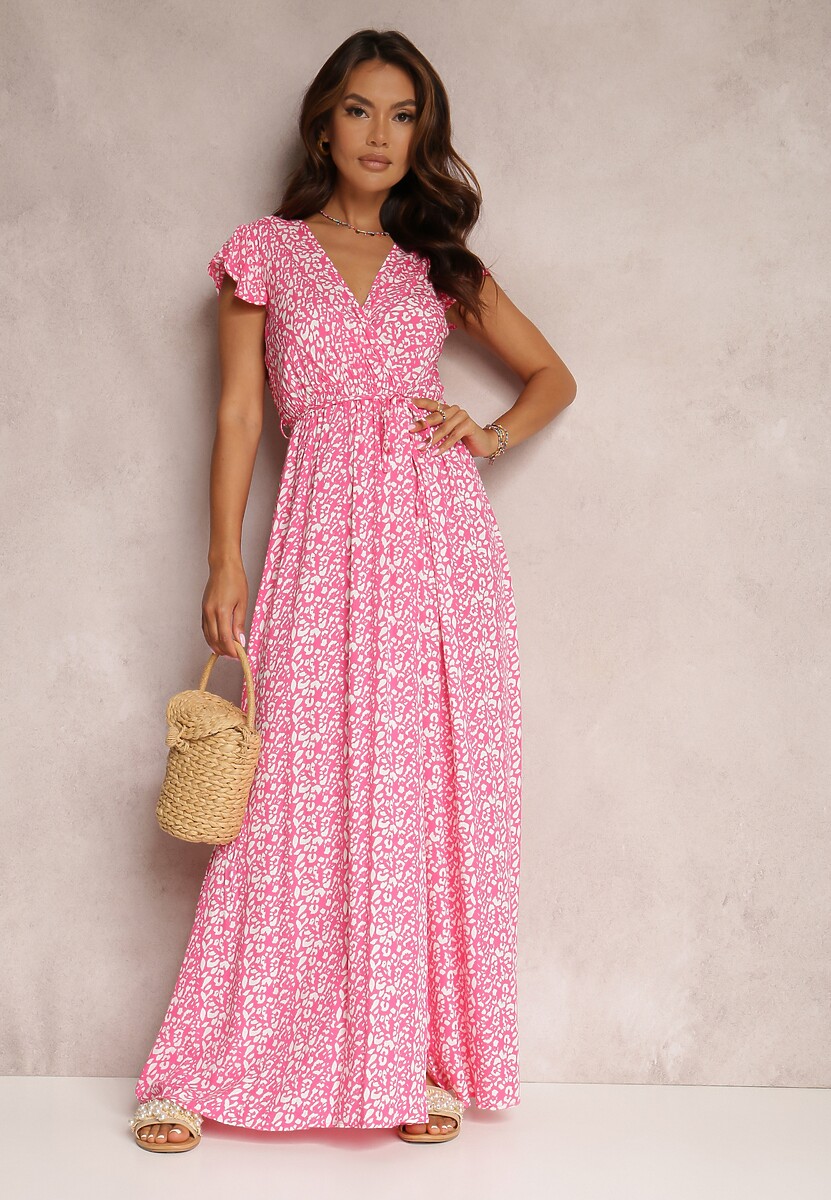 Różowa Sukienka z Wiskozy Appamene