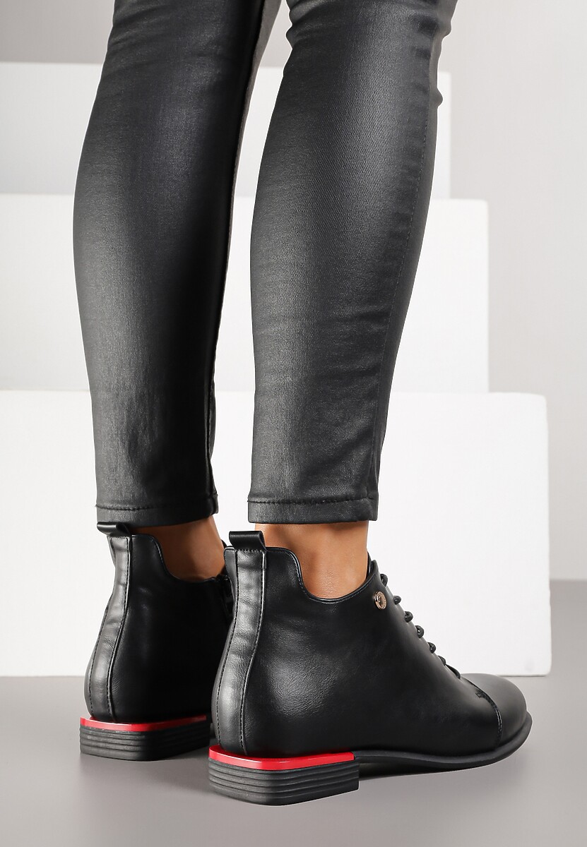 Czarne Botki Vices Trzewiki Aliff