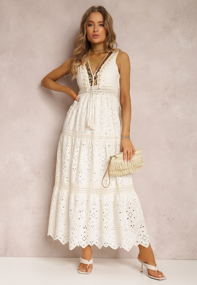 Jasnobeżowa Sukienka Perania