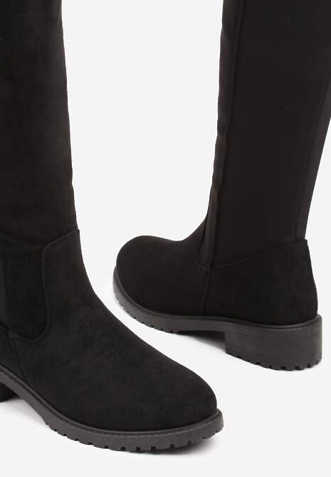 Czarne Kozaki Vices Typu Muszkieterki Anlave