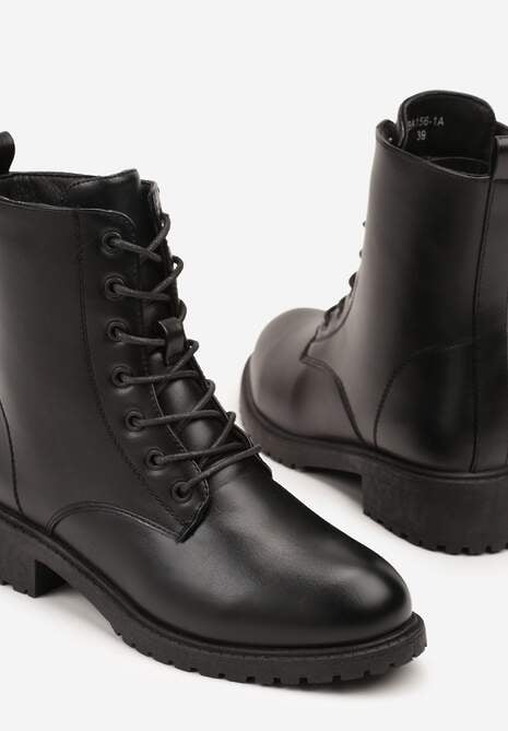 Czarne Klasyczne Botki Workery Morienne