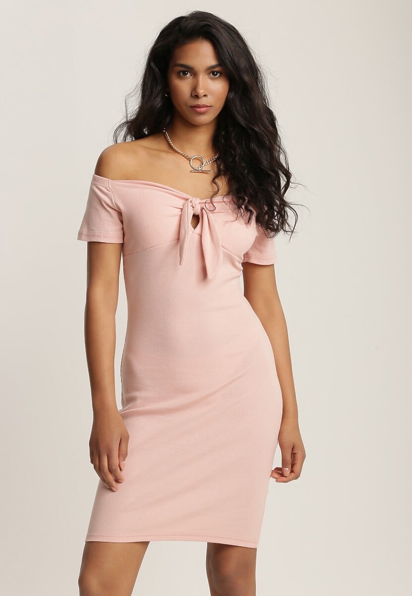 Jasnoróżowa Sukienka Aquita