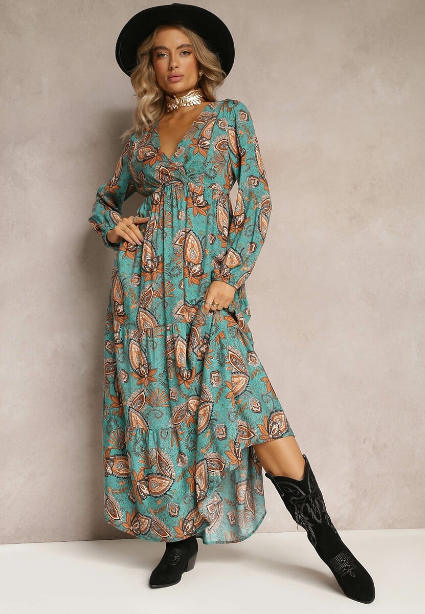 Beżowa Sukienka Demestra