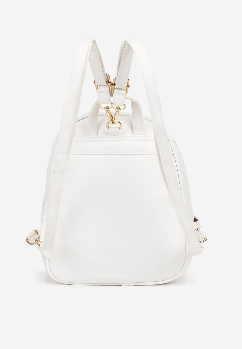 Biały Miejski Plecak z Szelkami z Możliwością Odpięcia Milessa