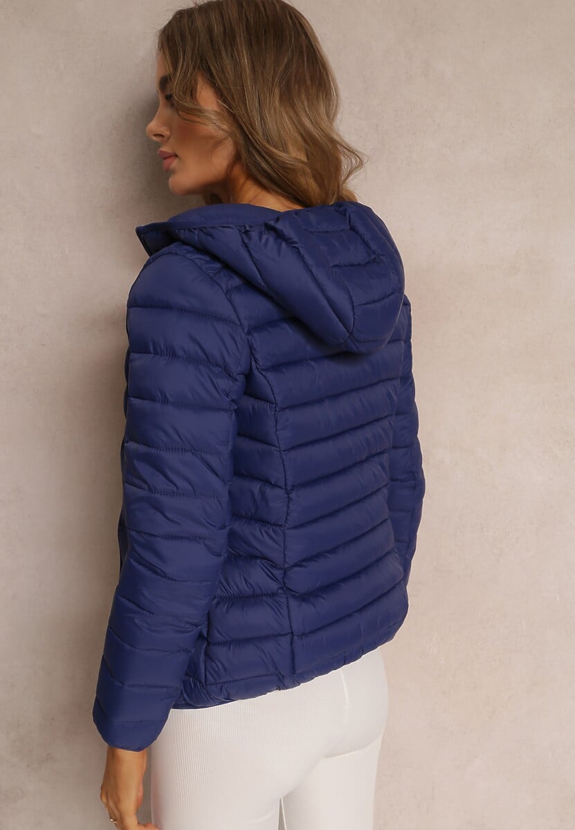 Granatowa Kurtka Pikowana Aldobus