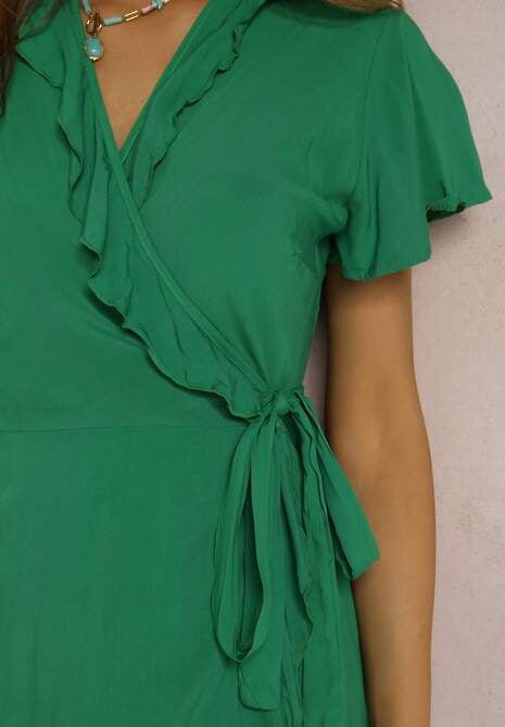 Zielona Sukienka z Wiskozy Amathomela