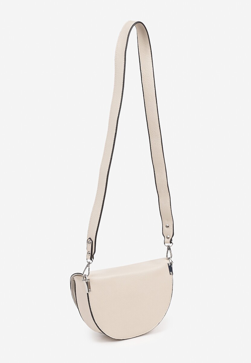 Jasnobeżowa Torebka w Półokrągłym Kształcie Tanalinea
