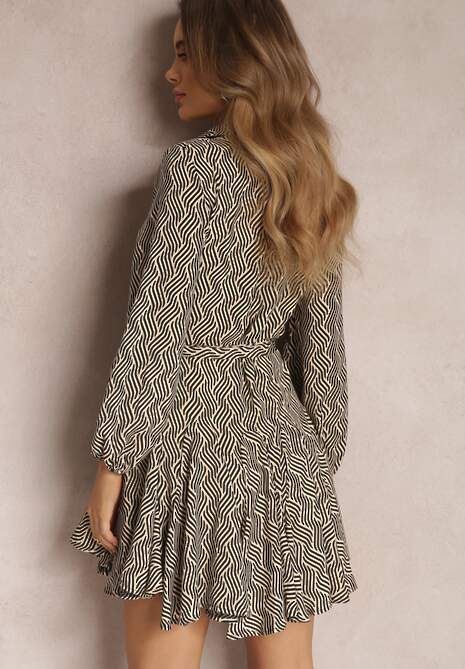 Beżowa Sukienka Koszulowa Lelli