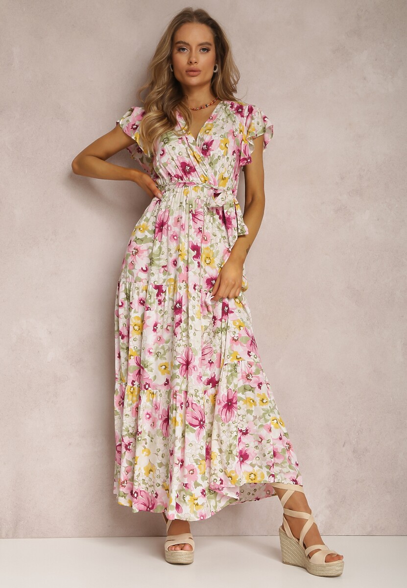 Biało-Różowa Sukienka Arginca