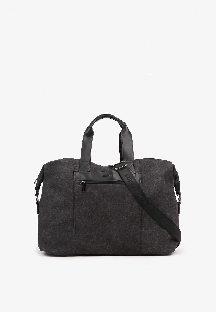 Czarna Torba Podróżna Jeansowa z Paskiem z Możliwością Regulacji Zaidell