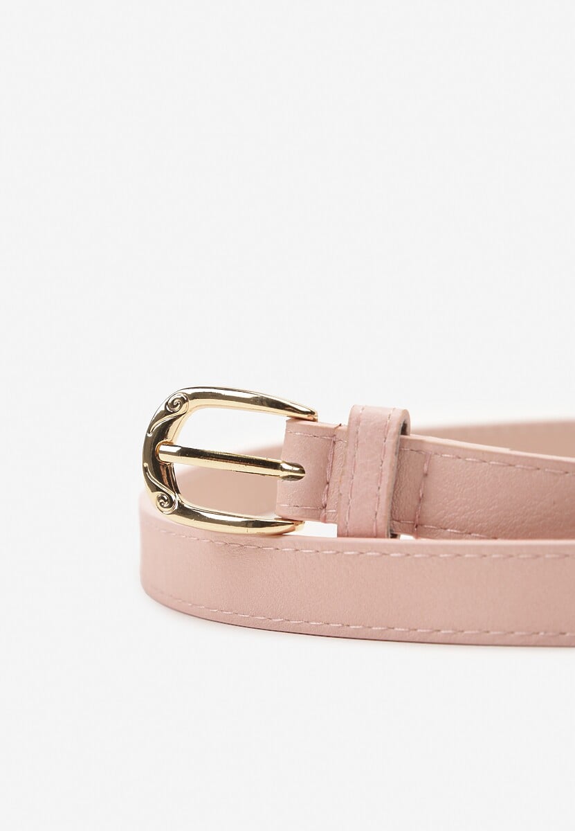 Różowy Klasyczny Wąski Pasek z Klamrą Revandrine
