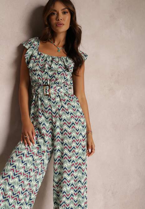 Miętowy Kombinezon Ameline