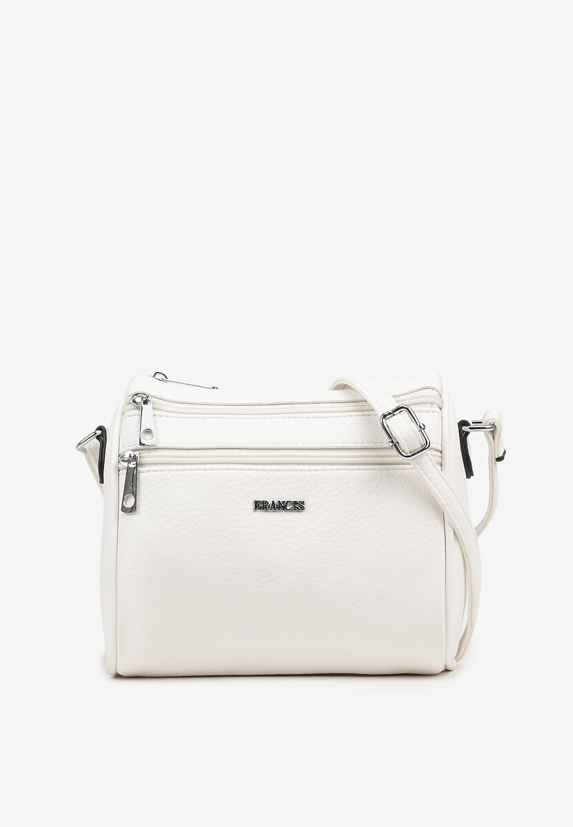 Beżowa Mała Torebka Listonoszka z Kieszeniami na Suwak Savirette