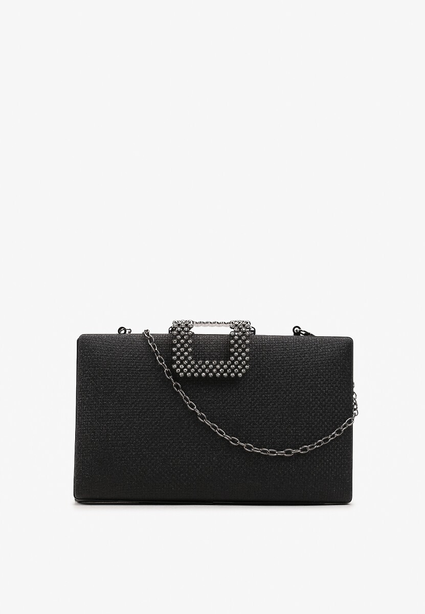 Różowa Torebka z Cyrkoniami i Brokatowym Wykończeniem Hulicca