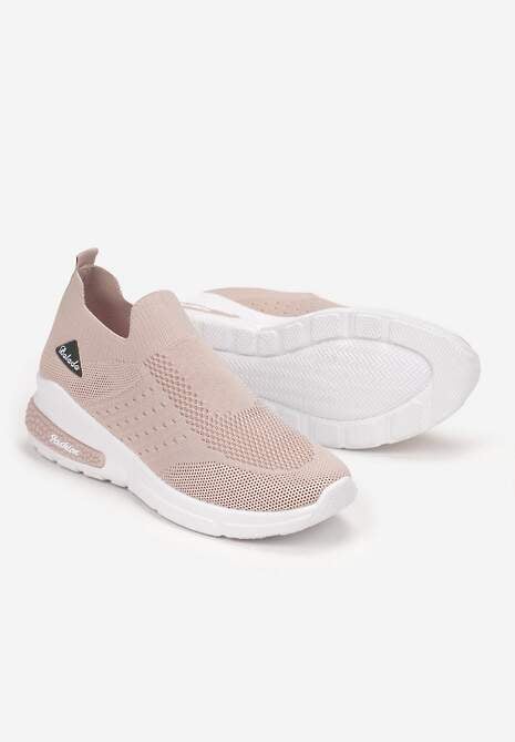 Beżowe Buty Sportowe Amathane